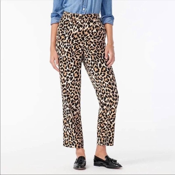 J. Crew Pants - J CREW - Tailored Relaxed Pant - Leopard